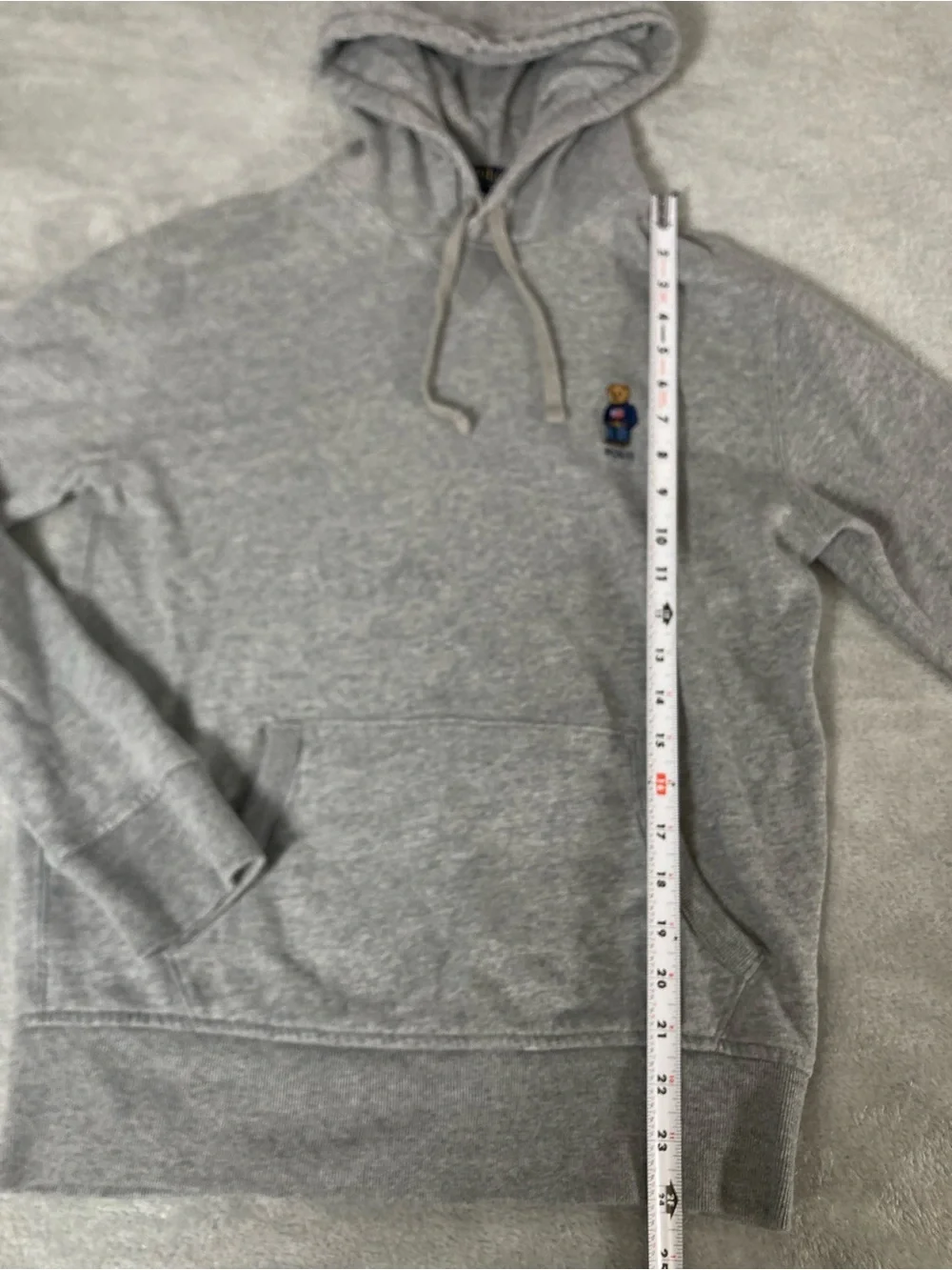 Polo Ralph Lauren Polo Bear USA Hoodie Grey Jersey Graphic Mens S/P urban Style